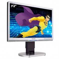 Oferta! Monitor LCD Philips 19&amp;quot; 1680 x 1050 DVI VGA USB grad A GARANTIE+Cabluri! foto