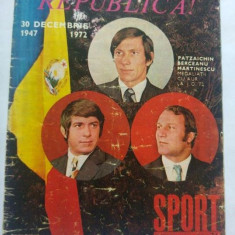 REVISTA SPORT - nr 24/1972, Patzaichin, Berceanu, Martinescu Aur la J.O. 72