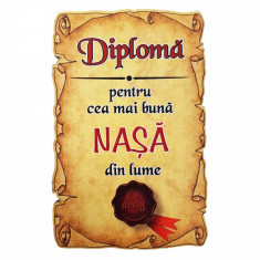 Magnet Diploma pentru cea mai buna NASA din lume, lemn foto