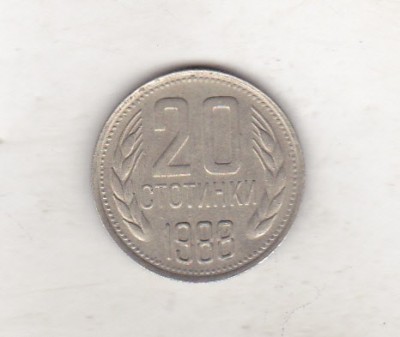 bnk mnd Bulgaria 20 stotinki 1988 foto