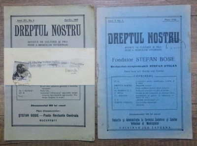 Lot 2 reviste ,,Dreptul nostru&amp;quot;// 1934, 1939 foto