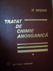 TRATAT DE CHIMIE ANORGANICA,VOL.1-DUMITRU NEGOIU,BUC. 1972 foto