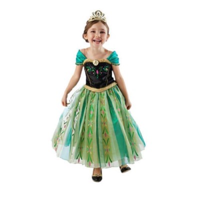 Rochie/rochita Printesa Anna- verde Frozen foto