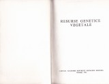 RESURSE GENETICE VEGETALE, 1981, Alta editura