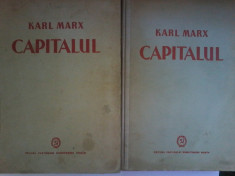 KARL MARX -- CAPITALUL * Critica Economiei Politice -- 2 vol. foto