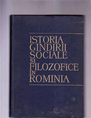 ISTORIA GINDIRII SOCIALE SI FILOZOFICE IN ROMANIA foto