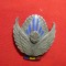 Insigna Aviatie Romania -f.rara ,metal ,argint si email ,h= 3,9cm