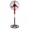 Ventilator cu suport SAPIR SP 1760 KM16, 45W, 40 cm, 3 trepte de viteza, Timer 60 min, Reglarea inaltime, Negru/Rosu