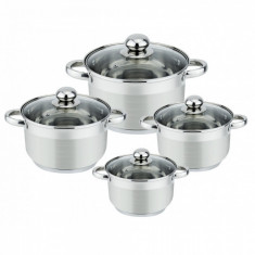 Set de oale cu fund multistrat, fund dublu SAPIR SP 1210 Gi8B, 8 piese, Inductie, Inox foto