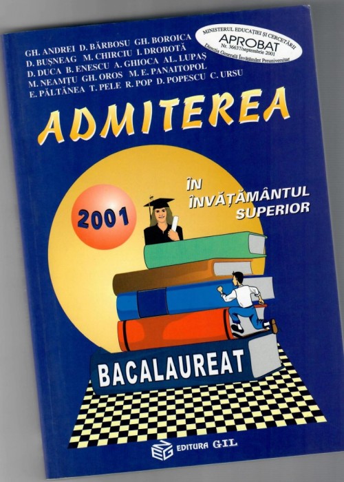 Admiterea in invatamantul superior 2001