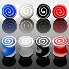 Plug pentru ureche ? spirale colorate foto