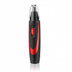 Trimmer pentru nas/urechi ZEPHYR ZP 1812 F,1 x AA baterii, Negru/Rosu foto