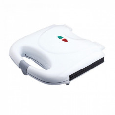 Aparat pentru preparat sandwich-uri SAPIR SP 1442 AF, 800W, Placi neaderente triunghiulare club-sandwich, Alb foto