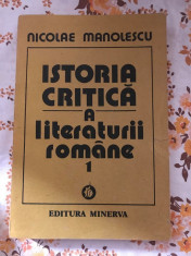 Istoria critica a literaturii romane vol.I Nicolae Manolescu foto