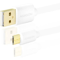 Cablu de date AXAGON USB 2.0 - Micro USB 3m Alb foto