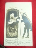 Ilustrata Coeur Dame, 2x5 Bani Spic Grau, Vidin 1902, Francata, Carte Postala Veche