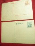 2 Carti Postale de 5 si 7 1/2 pf ,supratipar Warsovia ( Polonia)