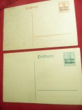 2 Carti Postale de 5 si 7 1/2 pf ,supratipar Warsovia ( Polonia), Necirculata, Printata