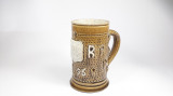 L Anul 1896 - Halba veche de bere cu blazon, ceramica