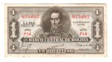 SV * Bolivia 5 BOLIVIANOS 1928 / SUPRATIPAR Emisiunea 1951 XF+ / - AUNC