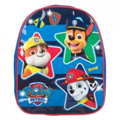 Rucsac baieti pentru gradinita, imprimeu Paw Patrol, cu luminite, bretele ajustabile, 25x9x31 cm + cadou popsocket S-Fresh Origini foto