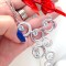 Colier- lantisor si pandantiv inox placat cu aur alb 18k aplicat cu SWAROVSKI
