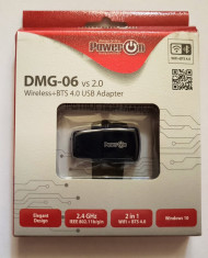 Adaptor Wireless + Bluetooth 4.0 PowerOn DMG-06 , USB 2.0 foto