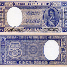 SV * Chile 5 PESOS 1947 - 1958 UNC