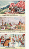 Cartoane publicitare -Scene din Romania-6 buc, port popular
