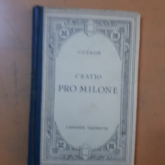 Cicero, Oratio Pro Milone, Text latin, Ed. Hachette, Paris 1920