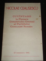 myh 527s - DOCUMENTE ALE PARTIDULUI COMUNIST ROMAN - 1985 - PIESA DE COLECTIE!