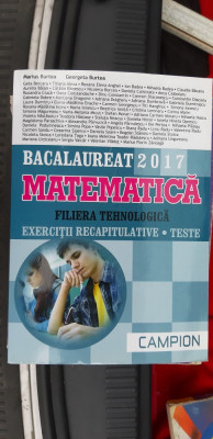 MATEMATICA FILIERA TEHNOLOGICA EXERCITII RECAPITULATIVE TESTE foto