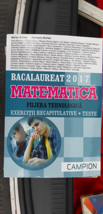 MATEMATICA FILIERA TEHNOLOGICA EXERCITII RECAPITULATIVE TESTE