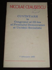 myh 527s - DOCUMENTE ALE PARTIDULUI COMUNIST ROMAN - 1985 - PIESA DE COLECTIE!