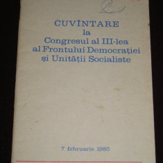 myh 527s - DOCUMENTE ALE PARTIDULUI COMUNIST ROMAN - 1985 - PIESA DE COLECTIE!