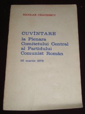 myh 527s - DOCUMENTE ALE PARTIDULUI COMUNIST ROMAN - 1978 - PIESA DE COLECTIE!
