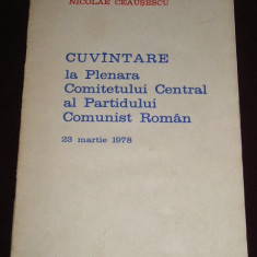 myh 527s - DOCUMENTE ALE PARTIDULUI COMUNIST ROMAN - 1978 - PIESA DE COLECTIE!