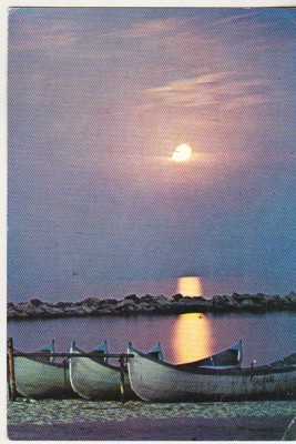 bnk cp Noaptea pe litoral - Vedere - circulata foto