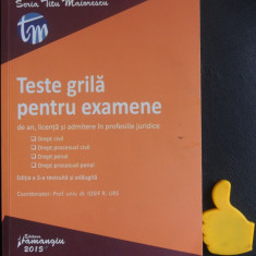 Teste grila pentru examene de an pentru licenta Drept civil procesual Penal Urs