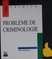 Probleme de criminologie Ion Oancea foto