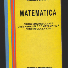 (C8154) PROBLEME REZOLVATE DIN MANUALELE DE MATEMATICA CLASA A X-A - M. GANGA