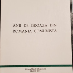 ANII DE GROAZA DIN ROMANIA COMUNISTA 1991 MADRID EDITURA MISCARII LEGIONARE 58 P