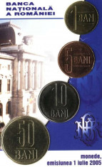 SV * Romania BNR SET 1 - 5 - 10 - 50 BANI 2005 Monetaria Statului UNC foto