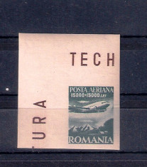 ROMANIA 1947 - INSTIT. DE STUDII ROMANO SOVIETIC - POSTA AERIANA, MNH - LP 216 foto