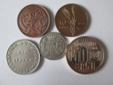 Lot 5 monede colectie, Europa, Cupru (arama)
