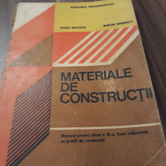 MATERIALE DE CONSTRUCTII DE VASILE MACIUCA MANUAL CL. IX PROFIL CONSTRUCTII 1995