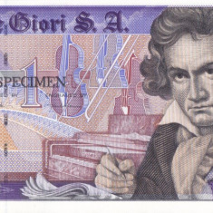 Bancnota test De la Rue Giori SPECIMEN - Ludwig van Beethoven