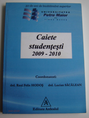 Caiete studentesti- 2009-2010 Universitatea Petru Maior Targu Mures foto