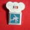 Insigna Olimpica URSS Patinaj ,h=3,3cm ,aluminiu si email