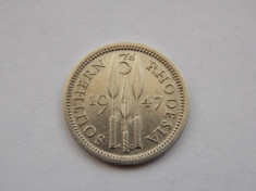 3 PENCE 1947 Rhodesia de Sud -XF foto